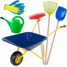 Duże Taczki Dla Dzieci Metalowe Narzędzia: Grabki Łopata