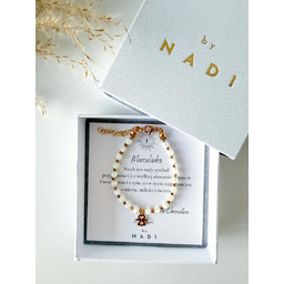 Bransoletka Komunijna dla dziewczynki z dedykacją - Thea