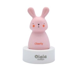 Olala boutique Króliczek Charly Różowy Lampka nocna