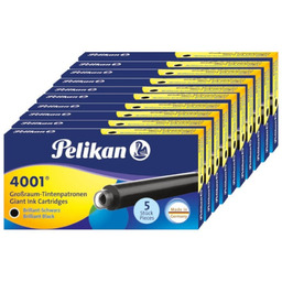 Naboje do pióra wiecznego długie 4001 czarne PELIKAN