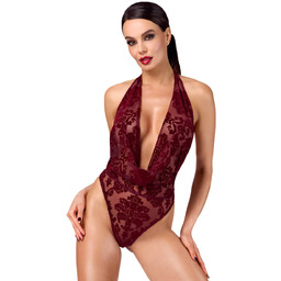 Noir Handmade F386 Kink Royal Cascade Bodysuit Burgundy