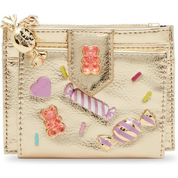 Betsey Johnson Damski portfel Candy Bifold, złoty, jeden