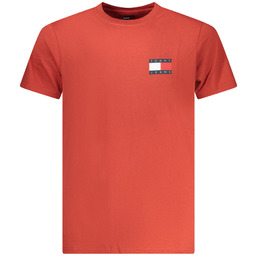 TOMMY HILFIGER MĘSKA KOSZULKA Z KRÓTKIM RĘKAWEM, CZERWONA