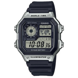 CASIO Zegarek Sport AE-1200WH-1CVEF Czarno-srebrny