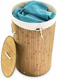 Relaxdays 10019051_126 Kosz Na Pranie Z Bambusa, Pojemność
