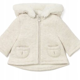 Kurtka kożuszek jasny beż Mayoral 2493.90 z kapturem
