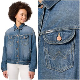 Wrangler JUMBO TRUCKER JACKET damska kurtka katana jeansowa