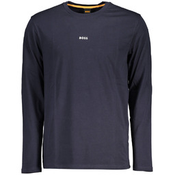 MĘSKI T-SHIRT Z DŁUGIM RĘKAWEM HUGO BOSS NIEBIESKI