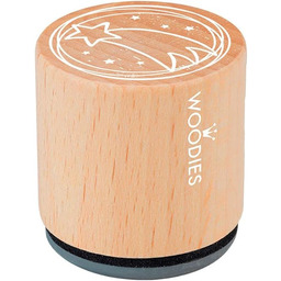 Woodies Christmas Star Stempel Drewno, 3,4 x 3,4