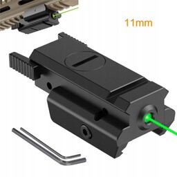 Miniaturowy Zielony Celownik Laserowy Na Szynę 11 MM
