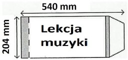 Okładka na podręcznik. Lekcja muzyki. 25 sztuk. 204x540