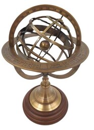 Duże mosiężne astrolabium sferyczne