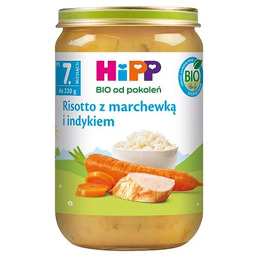 HiPP BIO Risotto z marchewką i indykiem po