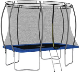 vidaXL, Trampolina z siatką zewnętrzną i akcesoriami, 274x183x76