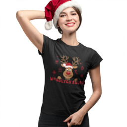 Wesołych Świąt - Renifer - damska koszulka