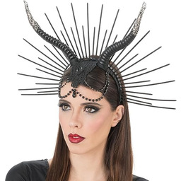 Chaks gotycka opaska z rogami i perełkami, akcesoria