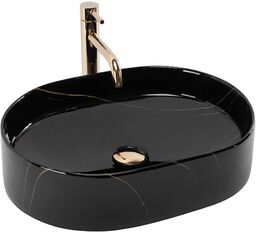 Umywalka nablatowa Rea Nadia 50 Black Stone