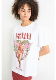 C&A Clockhouse-T-shirt-Nirvana, Biały