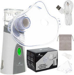 Przenośny nebulizator ultradźwiękowy - inhalator membranowy - lekki