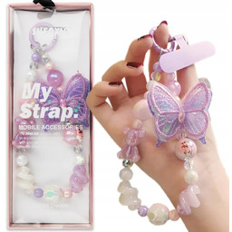 BRELOCZEK CHARMS Zawieszka Quick Do Telefonu Kluczy FIOLETOWY