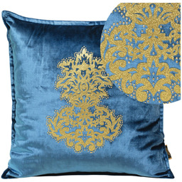 Poszewka 45 x 45 Dekoracyjna Welwet ROYAL4 Niebiesk