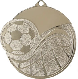 Medal stalowy srebrny - Piłka nożna - 60mm