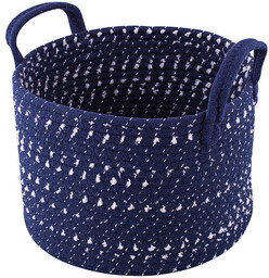 Altom Bawełniany okrągły kosz Dark blue, 28 x