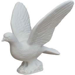 Gołąb z uniesionymi skrzydłami - 17 cm -