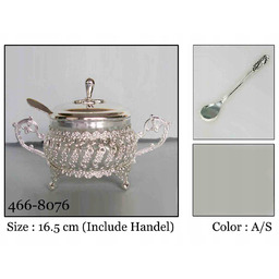 Srebrna cukiernica łyżeczka metalowa platerowana