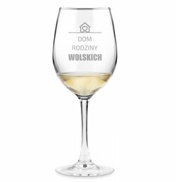 Kieliszek szklany do wina z grawerem dla pary