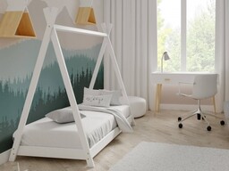 Łóżko Tipi dziecięce 160x80 dla dzieci białe
