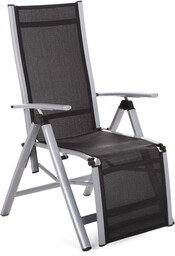 Krzesło ogrodowe aluminiowe Ibiza Relax Silver / Black