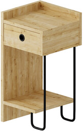 Stolik nocny Sirius Left Oak 2, naturalny
