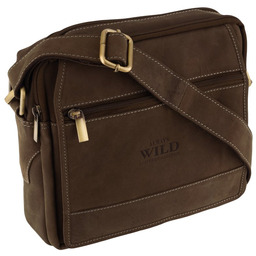 Torba skórzana męska na ramię listonoszka pojemna