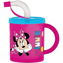 Kubek Minnie 210 ml ze słomką