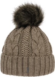 Czapka z Mankietem Cable Knit by McBURN, camelowy,