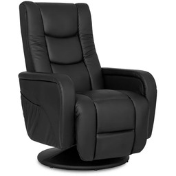 Edinos Czarny elegancki fotel masujący obrotowy - Rara