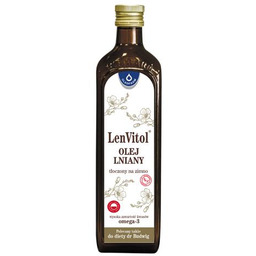 LenVitol olej lniany tłoczony na zimno, 500ml