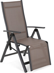 Krzesło ogrodowe aluminiowe Ibiza Relax Grey / Taupe