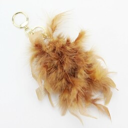 Gregorio Zawieszka pompon brelok z piórami do kluczy