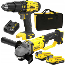 Zestaw Stanley SFMCK471D2S Wkrętarka SFMCD711 Szlifierka kątowa SFMCG400