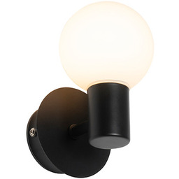 Nowoczesna lampa ścienna czarna IP44 - Cederic Up