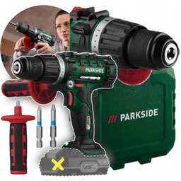 Parkside Akumulatorowa wiertarko-wkrętarka Udarowa Psbsa 20-Li C3 Bity