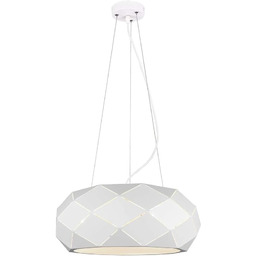Lampa wisząca 50 cm 3xE27 nowoczesna biała ZANDOR