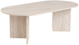 Stolik konferencyjny Sable Travertine, beżowy