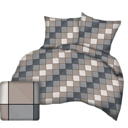Karo Pościel z kory 140x200 kostka kratka geometria