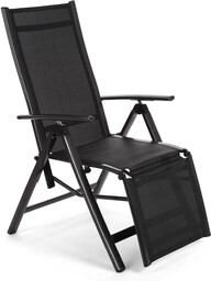Krzesło ogrodowe aluminiowe Ibiza Relax Black / Black