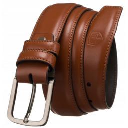 Skórzany, szeroki pasek męski z klasyczną klamrą -
