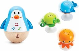 Muzyczny wobler pingwina Hape, kolorowa chwiejna melodia, zabawka