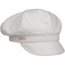 Czapka Kaszkiet Uni Chambray by Seeberger, biały, One